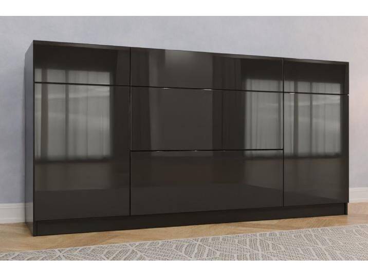 Wohnzimmer Sideboard nach Maß RAL 9004 Signalschwarz 105x105x519cm Individuell konfigurieren Wohnzimmer Sideboard nach Maß RAL 9004 Signalschwarz 105x105x519cm Individuell konfigurieren von deinschrank.de