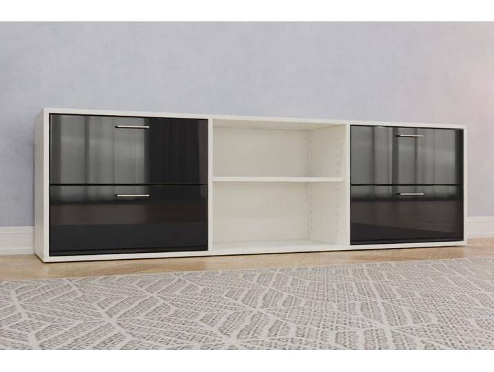 Wohnzimmer TV-Board nach Maß RAL 5004 Schwarzblau 59x59x400cm Individuell konfigurieren von deinschrank.de
