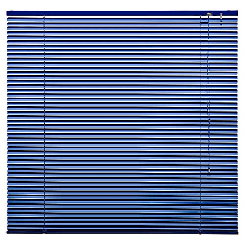 Alu Jalousie Aluminium Jalousette Klemmfix ohne Bohren Tür Fenster Rollo Lamellen Vorhang 10 Farben Breite 50 cm bis 240 cm Länge 130 cm 160 cm 220 cm Metall Klemmträger (100 x 130 cm Blau) von deko-raumshop