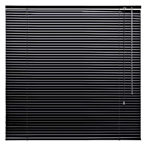 Alu Jalousie Aluminium Jalousette Klemmfix ohne Bohren Tür Fenster Rollo Lamellen Vorhang 10 Farben Breite 50 cm bis 240 cm Länge 130 cm 160 cm 220 cm Metall Klemmträger (240 x 160 cm Schwarz) von deko-raumshop