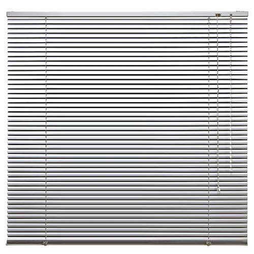 Aluminium Jalousie Alu Jalousette Klemmfix Fenster Tür Rollo ohne Bohren Lamellen Vorhang Weiß Silber Breite 40 bis 240 cm Länge 130 cm 160 cm 220 cm Metall Klemmhalter Sonnenschutz (120 x 220 cm) von deko-raumshop
