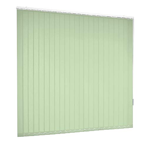 Lamellenvorhang Vertikaljalousie Lamelle Grün Hellgrün Fenster Rollo Breite 100-250 cm Länge 150-250 cm Vorhang Flächenvorhang Schiebevorhang Streifenvorhang blickdicht halbtransparent (180 x 180 cm) von deko-raumshop