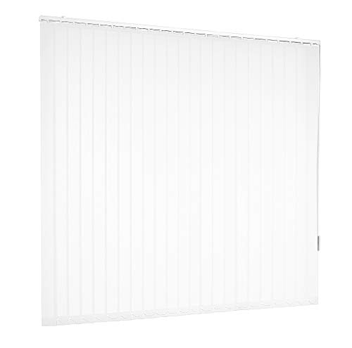 Lamellenvorhang Vertikaljalousie Weiß Lamellen Fenster Rollo Breite 100 bis 250 cm Länge 150 bis 250 cm Vorhang Flächenvorhang Schiebevorhang Streifenvorhang blickdicht halbtransparent (200 x 245 cm) von deko-raumshop