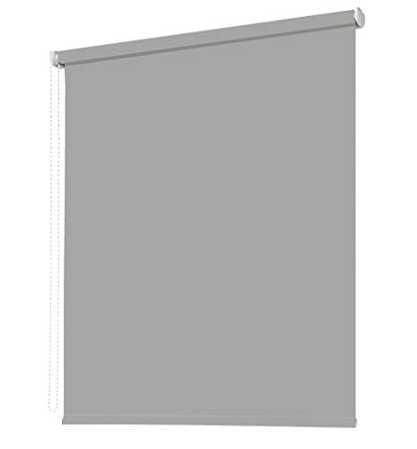 Seitenzugrollo Kettenzugrollo Fenster Rollo 8 Farben Breite 62 bis 242 cm Höhe 160 cm Vorhang blickdicht halbtransparent lichtdurchlässig Sonnenschutz Blendschutz (Größe 242 x 160 cm Farbe Grau) von deko-raumshop