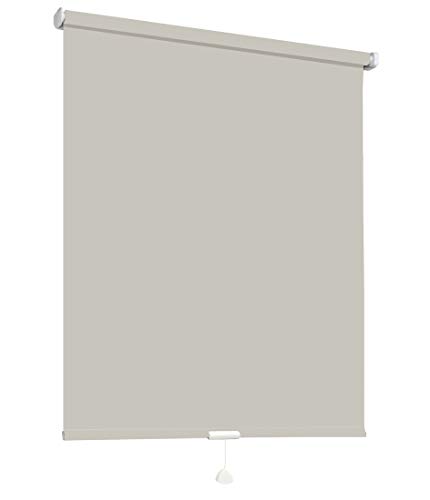 Springrollo Mittelzugrollo Schnapprollo Fenster Rollo Vorhang 16 Farben Breite 62-242 cm Höhe 160 und 230 cm Blickdicht lichtdurchlässig Sonnenschutz Sichtschutz Blendschutz (142 x 160 cm Beige) von deko-raumshop