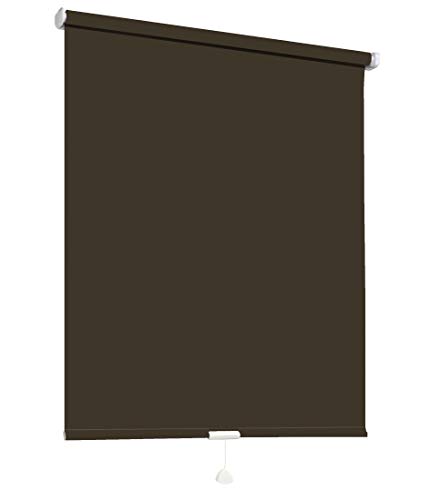 Springrollo Mittelzugrollo Schnapprollo Fenster Rollo Vorhang 16 Farben Breite 62-242 cm Höhe 160 und 230 cm Blickdicht lichtdurchlässig Sonnenschutz Sichtschutz Blendschutz (82 x 160 cm Mocca) von deko-raumshop