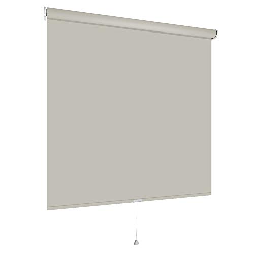 Springrollo Mittelzugrollo Schnapprollo Rollo Beige Breite 60-240 cm Länge 180 cm Blickdicht Lichtdurchlässig Sonnenschutz Sichtschutz (242 x 180 cm) von deko-raumshop