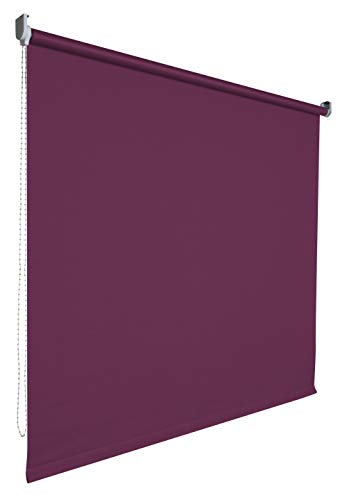 Verdunkelungsrollo Rollo Vorhang Fenster Kettenzugrollo Seitenzugrollo viele Farben Breite 60-200 cm Höhe 180 cm Stoff lichtundurchlässig verdunkelnd Metall Halter (Größe 120 x 180 cm Farbe Lila) von deko-raumshop