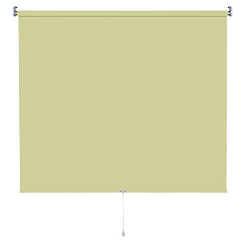 Verdunkelungsrollo Springrollo Mittelzugrollo 13 Farben klemmfix Rollo ohne Bohren Breite 62-202 cm Höhe 180 cm Fenster Vorhang blickdicht verdunkelnd klemmbar Klemmträger (162 x 180 cm / Grün) von deko-raumshop