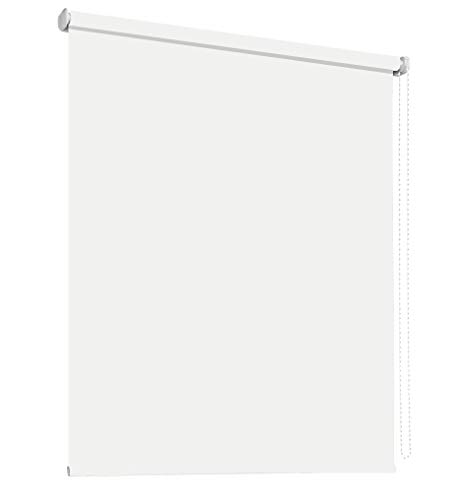 Hitzeschutz Thermorollo Fenster Rollo Vorhang Perlmuttbeschichtung viele Größen und Farben Kettenzugrollo Seitenzugrollo Blickdicht lichtdurchlässig(Größe 120 x 175 cm/Farbe Weiß) von deko-raumshop