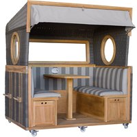 Gosch-Lounge Strandkorb 6-Sitzer Teak durchgeflochten PE Grey ERA... Gosch-Lounge Strandkorb 6-Sitzer Teak durchgeflochten PE Grey ERA... von dekoVries GmbH