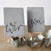 Betonbilder Hochzeit "Wir Zwei" | Hochzeitsgeschenk von dekodings