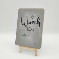 Personalisierbares Betonbild - Handbeschrieben Handlettering von dekodings