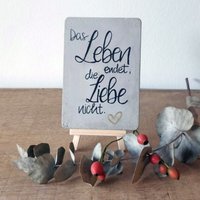 Trauergeschenk "Liebe Endet Nicht" | Beton Trauerstein Grabschmuck Kondolenzschreiben Zur Beerdigung Gedenkstein von dekodings