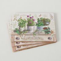 Tischsets "Kräutertöpfe" - 4-Teilig Korkeiche/Mdf Platzsets Shabby Chic Landhaus Tischsets "Kräutertöpfe" - 4-Teilig Korkeiche/Mdf Platzsets Shabby Chic Landhaus von dekodreamswolf