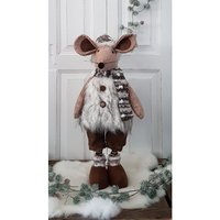 Wintermaus "Junge" Mit Teleskopbeine - Beige/Braun 67 cm Wintermaus "Junge" Mit Teleskopbeine - Beige/Braun 67 cm von dekodreamswolf