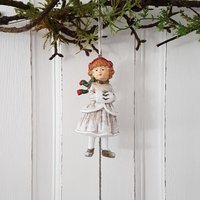Wunderschöner Dekohänger "Winterkind" - Handgefertigt Höhe 11 cm von dekodreamswolf