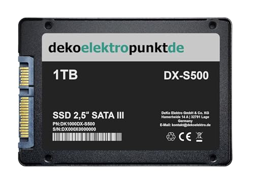 dekoelektropunktde 1TB SSD Festplatte passend für Gigabyte GA-F2A68HM-DS2H Mainboard, Alternatives Ersatzteil 2,5" Zoll SATA3 von dekoelektropunktde