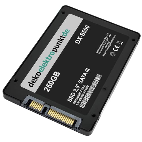 dekoelektropunktde 250GB SSD Festplatte passend für Acer Aspire V3-771G, Alternatives Ersatzteil 2,5" Zoll SATA3 von dekoelektropunktde