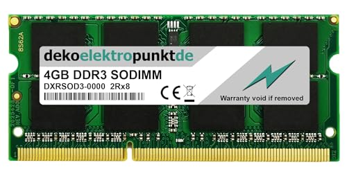 dekoelektropunktde 4GB Ram Arbeitsspeicher passend für Asus X456UB Laptop-Speicher DDR3 SO-DIMM PC3 von dekoelektropunktde