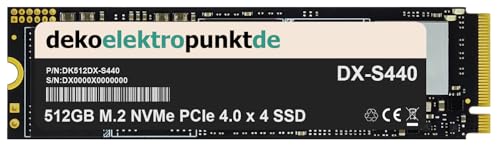 dekoelektropunktde 512GB M.2 NVMe SSD Festplatte passend für Dell Latitude E7470, Alternatives Ersatzteil 2280 PCIe 4.0 x 4 von dekoelektropunktde