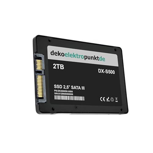 dekoelektropunktde 2TB SSD Festplatte kompatibel mit Toshiba Equium A100-027 A100-306 A100-338 A100-641 von dekoelektropunktde
