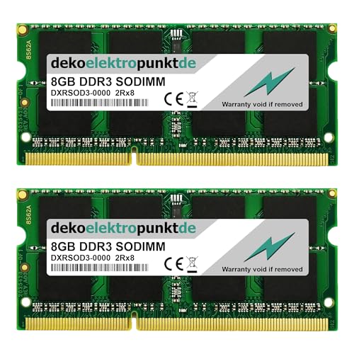 dekoelektropunktde 16GB Kit (2x8GB) DDR3 Ram Speicher passend für HP Compaq Envy 15-ae121nd 4-1170ed 17-k200nt, Ersatz Arbeitsspeicher PC3 von dekoelektropunktde