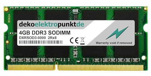 dekoelektropunktde 4GB Ram Speicher passend für Acer Aspire One 756-2421 (DDR3-12800) Arbeitsspeicher Ersatz, SODIMM DDR3 PC3 von dekoelektropunktde