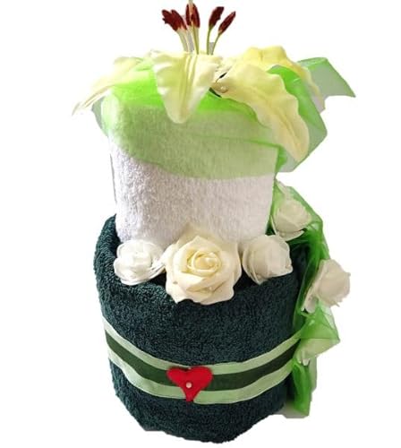 dekofine Handtuchtorte - Geschenkkorb - Handtuch - Wellness Geschenk von dekofine