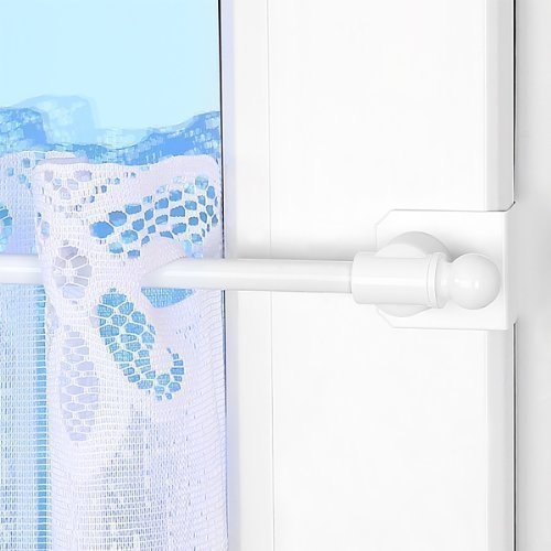 Gardinenstange "Globe" Fix-Klick 55-80cm ausziehbar Weiß Universal Gardinenstange "Globe" Fix-Klick 55-80cm ausziehbar Weiß Universal von dekohaken24.de
