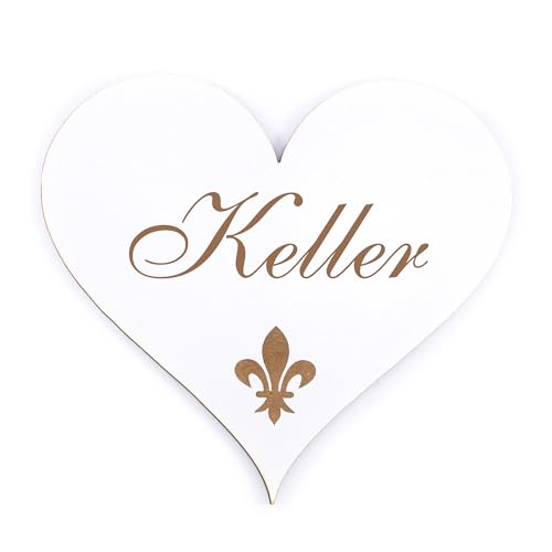 Dekolando Deko Türschild Herz - Keller - Schild 13 x 12 cm - Schilder Türschilder Namensschilder Wohnung selbstklebend Holzschild Tür Holzschilder Dekolando Deko Türschild Herz - Keller - Schild 13 x 12 cm - Schilder Türschilder Namensschilder Wohnung selbstklebend Holzschild Tür Holzschilder von DEKOLANDO