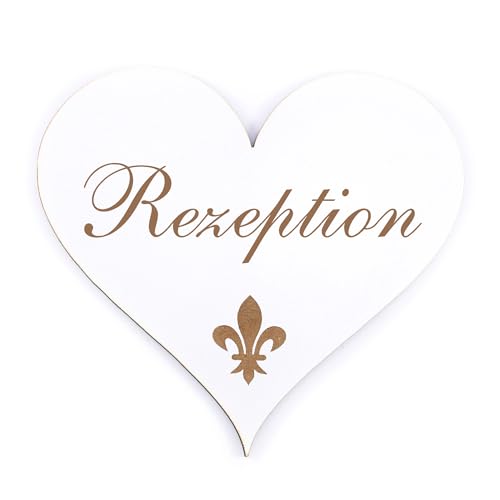 Dekolando Deko Türschild Herz - Rezeption - Schild 13 x 12 cm - Schilder Türschilder Namensschilder Wohnung selbstklebend Holzschild Tür Holzschilder Dekolando Deko Türschild Herz - Rezeption - Schild 13 x 12 cm - Schilder Türschilder Namensschilder Wohnung selbstklebend Holzschild Tür Holzschilder von DEKOLANDO