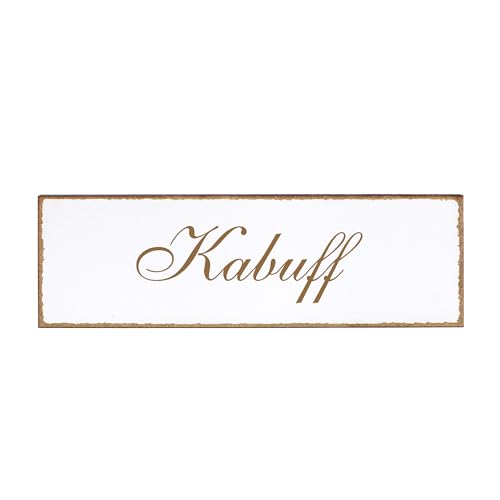 Dekolando Deko Türschild - Kabuff - Schild 150 x 50 mm - Schilder Türschilder Namensschilder Wohnung selbstklebend Holzschild Tür Holzschilder Dekolando Deko Türschild - Kabuff - Schild 150 x 50 mm - Schilder Türschilder Namensschilder Wohnung selbstklebend Holzschild Tür Holzschilder von DEKOLANDO