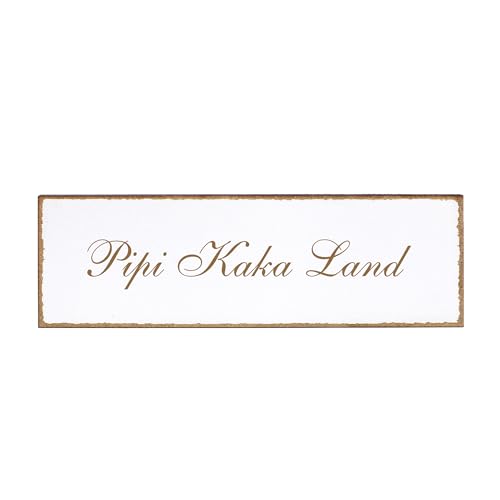 Dekolando Deko Türschild - Pipi Kaka Land - Schild 150 x 50 mm - Schilder Türschilder Namensschilder Wohnung selbstklebend Holzschild Tür Holzschilder Dekolando Deko Türschild - Pipi Kaka Land - Schild 150 x 50 mm - Schilder Türschilder Namensschilder Wohnung selbstklebend Holzschild Tür Holzschilder von DEKOLANDO