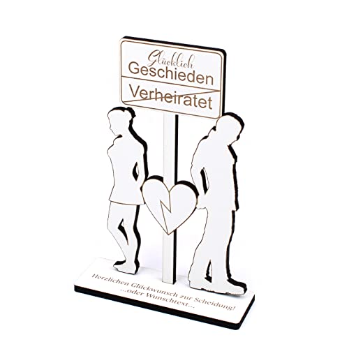 Geldgeschenk Scheidung - Glücklich geschieden - Herzlichen Glückwunsch zur Scheidung - inkl. Wunschtext - Schild für Geld Gutschein Gutscheingeschenk - 12 x 18 cm Geldgeschenk Scheidung - Glücklich geschieden - Herzlichen Glückwunsch zur Scheidung - inkl. Wunschtext - Schild für Geld Gutschein Gutscheingeschenk - 12 x 18 cm von DEKOLANDO