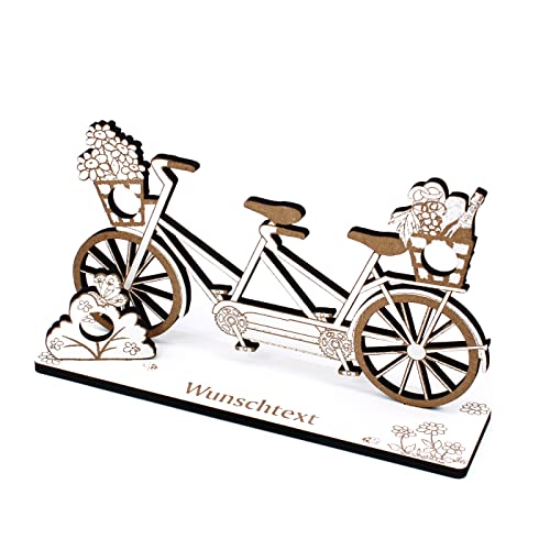 Geldgeschenk Tandem mit Picknickkorb - inkl. Wunschtext - Schild für Geld Gutschein Fahrrad Gutscheingeschenk Picknick - 20 x 11 cm weiß Geldgeschenk Tandem mit Picknickkorb - inkl. Wunschtext - Schild für Geld Gutschein Fahrrad Gutscheingeschenk Picknick - 20 x 11 cm weiß von DEKOLANDO