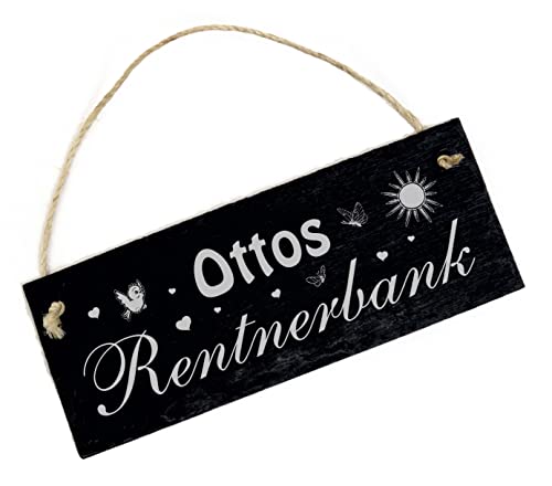 Rentnerbank Schild mit Wunschname Personalisierung Schiefer Gravur Dekoschild Rente Rentner Ruhestand Pensionär 22 x 8 cm Rentnerbank Schild mit Wunschname Personalisierung Schiefer Gravur Dekoschild Rente Rentner Ruhestand Pensionär 22 x 8 cm von DEKOLANDO