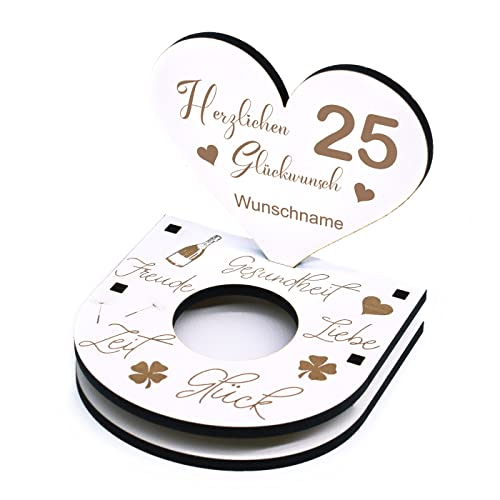 Teelichthalter 25 Jahre mit Namen personalisiert - Kerzenhalter für Teelichter Zahl Zahlen Geburtstag Jubiläum Tischdeko zum verschenken Teelichthalter 25 Jahre mit Namen personalisiert - Kerzenhalter für Teelichter Zahl Zahlen Geburtstag Jubiläum Tischdeko zum verschenken von dekolando