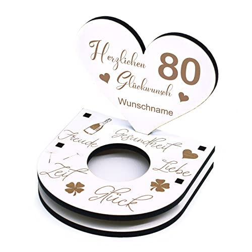 Teelichthalter 80 Jahre mit Namen personalisiert - Kerzenhalter für Teelichter Zahl Zahlen Geburtstag Jubiläum Tischdeko zum verschenken Teelichthalter 80 Jahre mit Namen personalisiert - Kerzenhalter für Teelichter Zahl Zahlen Geburtstag Jubiläum Tischdeko zum verschenken von dekolando