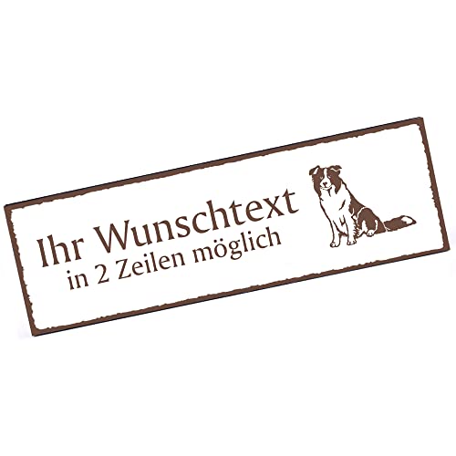 Türschild Border Collie Namensschild personalisiert mit Gravur- 150mm x 50mm - selbstklebend Türschild Border Collie Namensschild personalisiert mit Gravur- 150mm x 50mm - selbstklebend von dekolando