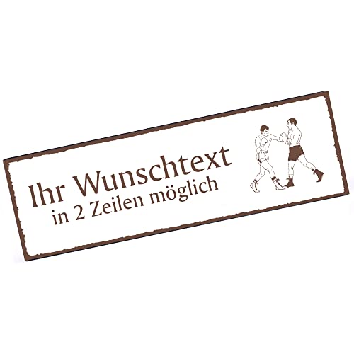 Türschild Boxen Namensschild personalisiert mit Gravur- 150mm x 50mm - selbstklebend von dekolando