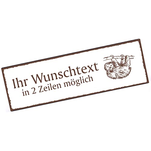 Türschild Faultier Namensschild personalisiert mit Gravur- 150mm x 50mm - selbstklebend Türschild Faultier Namensschild personalisiert mit Gravur- 150mm x 50mm - selbstklebend von DEKOLANDO