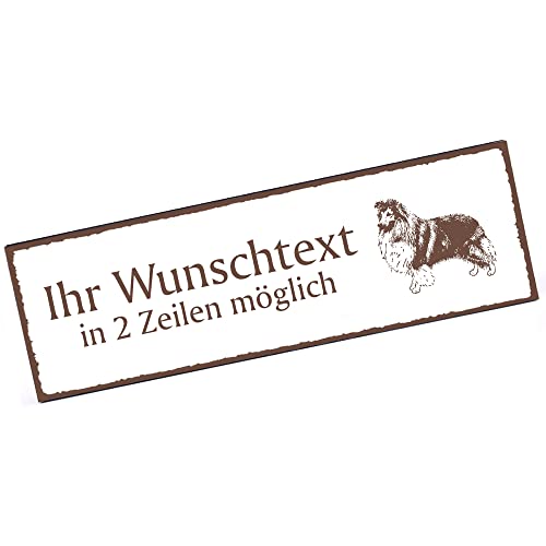 Türschild Shetland Sheepdog Sheltie Namensschild personalisiert mit Gravur- 150mm x 50mm - selbstklebend Türschild Shetland Sheepdog Sheltie Namensschild personalisiert mit Gravur- 150mm x 50mm - selbstklebend von DEKOLANDO