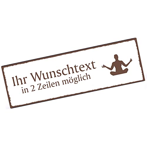 Türschild Yoga Lotossitz Namensschild personalisiert mit Gravur- 150mm x 50mm - selbstklebend Türschild Yoga Lotossitz Namensschild personalisiert mit Gravur- 150mm x 50mm - selbstklebend von DEKOLANDO
