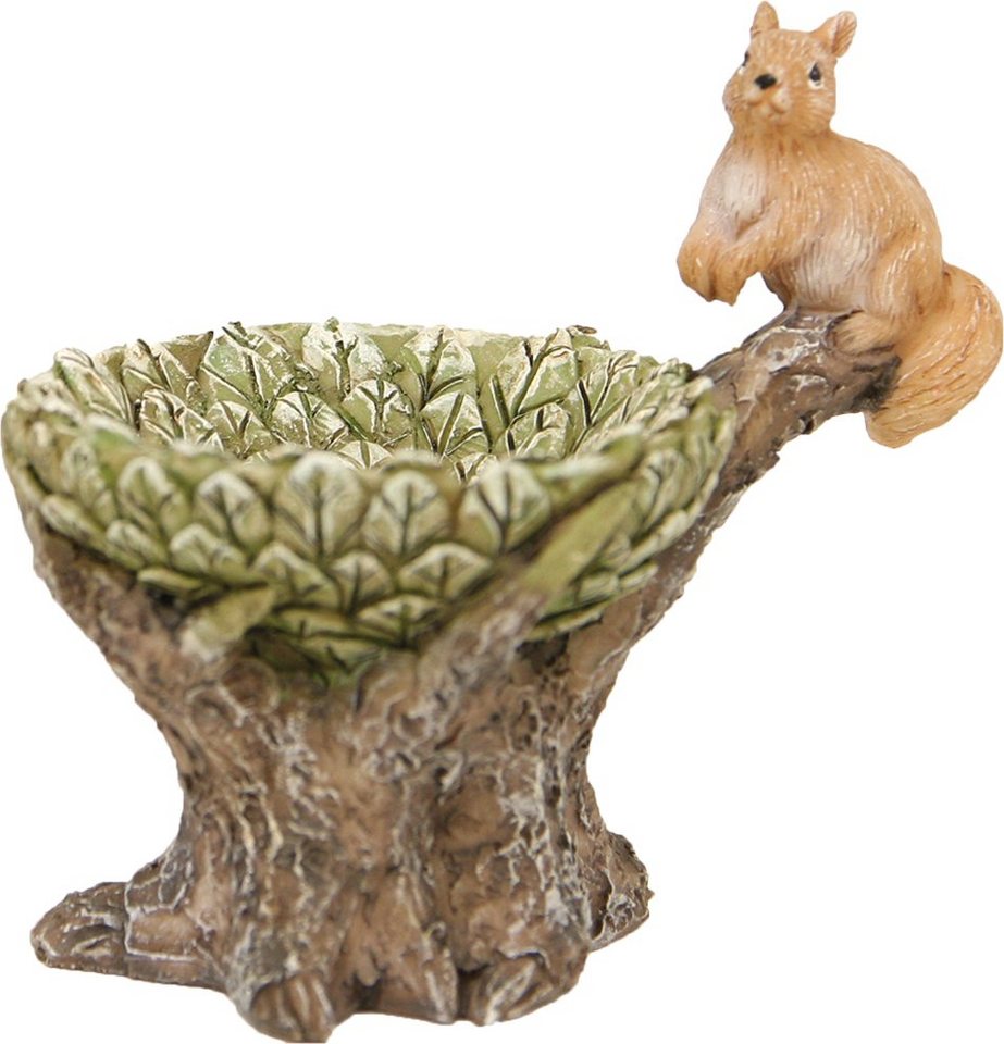 dekoprojekt Dekofigur Minigarten Blätternest mit Eichhörnchen 5,8 cm von dekoprojekt