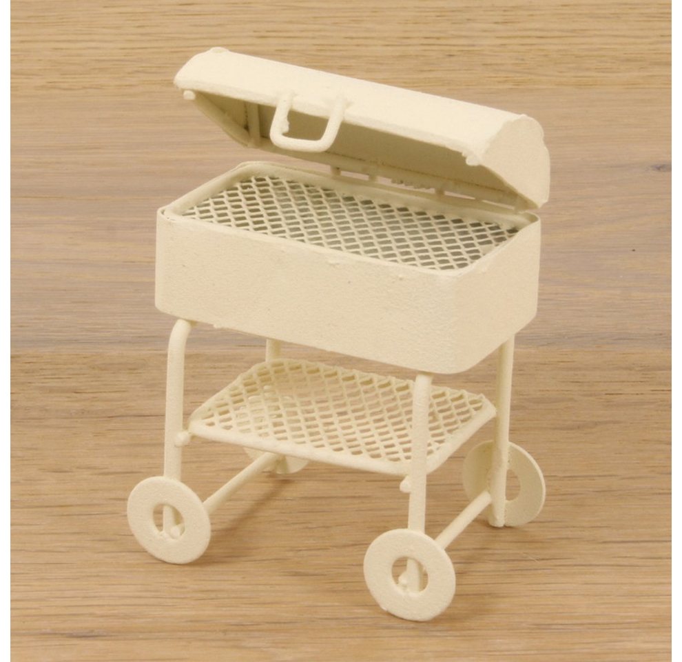 dekoprojekt Dekofigur Minigarten Grill mini, weiß 5,2 cm von dekoprojekt