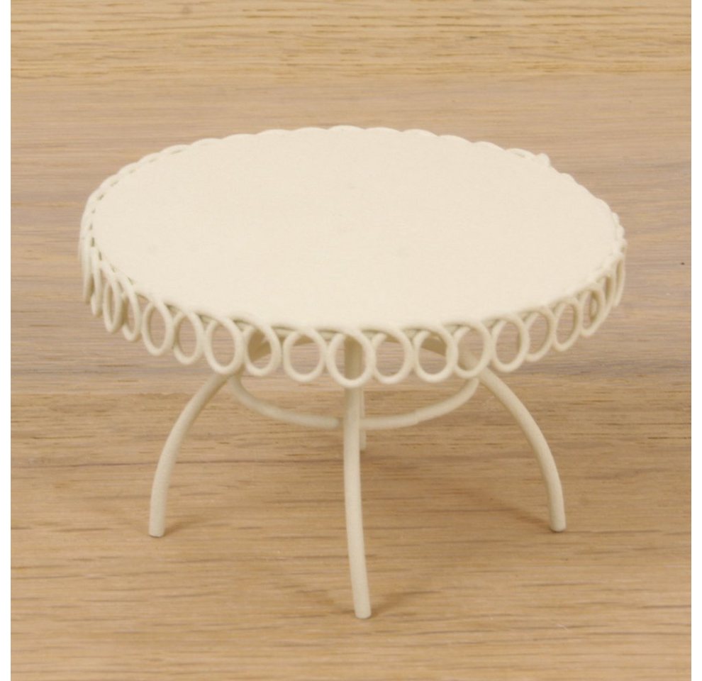 dekoprojekt Dekofigur Minigarten Tisch, weiß 5 cm von dekoprojekt