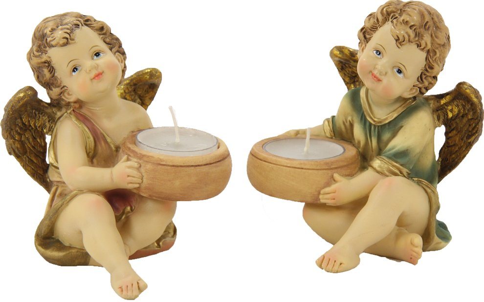 Engelfigur Engel sitzend, Teelicht 2-teilig 12 cm Engelfigur Engel sitzend, Teelicht 2-teilig 12 cm von OTTO