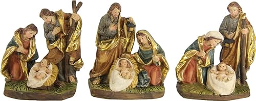 dekoprojekt Krippenfigur Hlg. Familie, Krippenblock 3-teilig 8,5 cm von dekoprojekt
