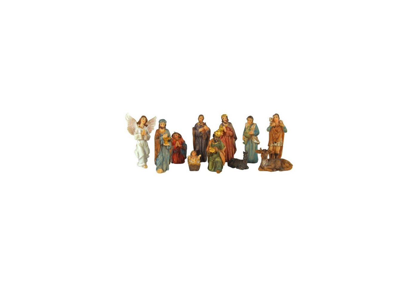 dekoprojekt Krippenfigur Krippenfiguren 11-tlg. K 600 (Set, 11 St., 11-tlg), handbemalte Krippenfiguren von dekoprojekt